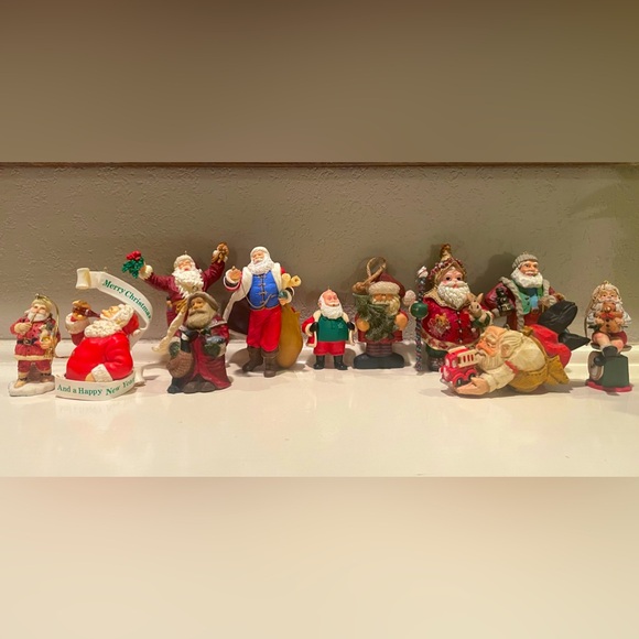 Lot of 11 Vintage Santa Ceramic Ornaments - Picture 1 of 5